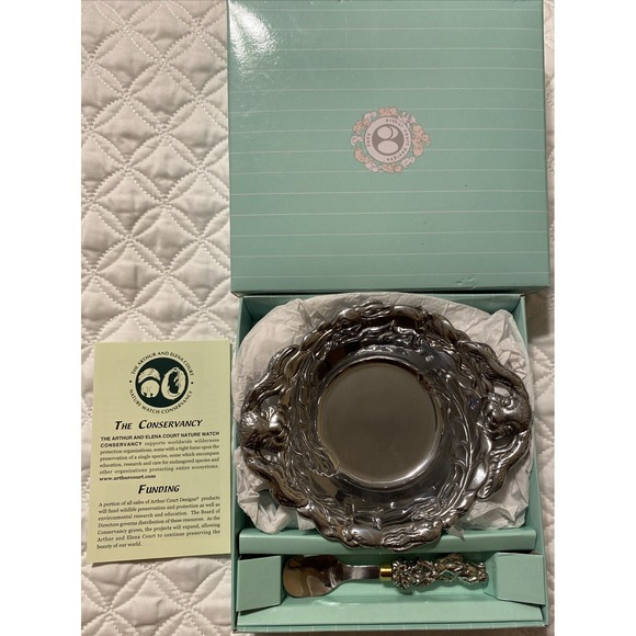 Arthur Court Other - Arthur Court Bunny Scamper Picnic Baby Feeding Dish & Spoon 2001 Bowl Plate